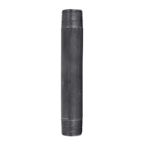 Nipple 3/4" MIP each T X 3/4" D MIP Black Steel 7" L Black