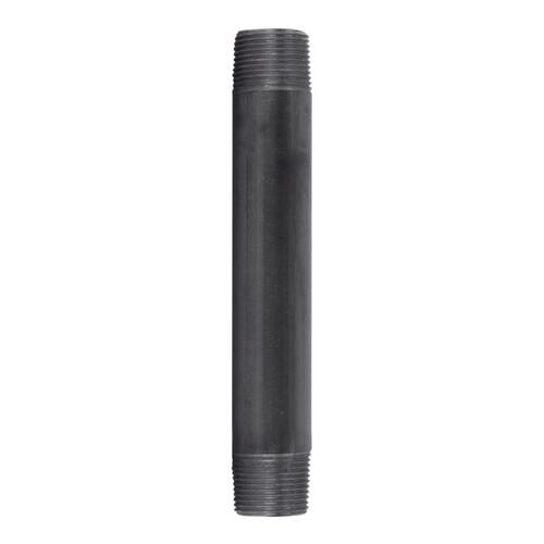 Nipple 1" MIP each X 1" D MIP Black Steel 8" L Black