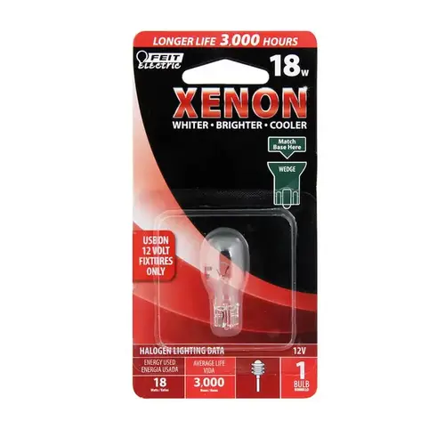 Halogen Xenon Bulb 18 W T5 Specialty 264 lm Bright White Clear