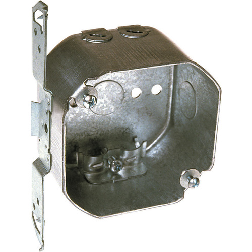 Junction Box 21-1/2 cu in Octagon Steel 2 gang Gray Gray