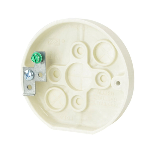 Allied Moulded 9304-G Outlet Box 3.5 cu in Round Fiberglass Off White Off White