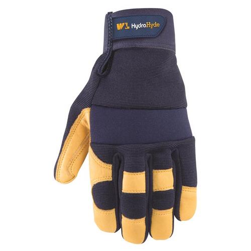 3207-XL Work Gloves, Men's, XL, Spandex Back, Blue/Gold/Yellow