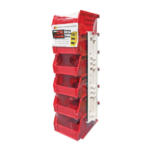 Tool Storage Bin 4-1/8" W X 2-13/16" H Polypropylene Red Red