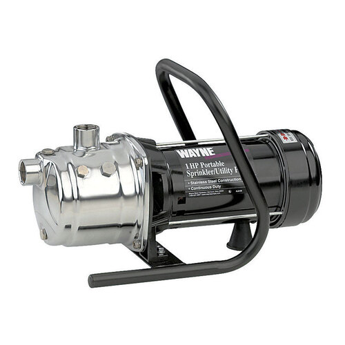 Wayne PLS100 Pump 1 HP 720 gph Stainless Steel Sprinkler
