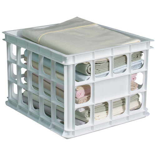Sterilite 16928006 Crate Storage Plastic White 151/8 " x 133/4 " x 10