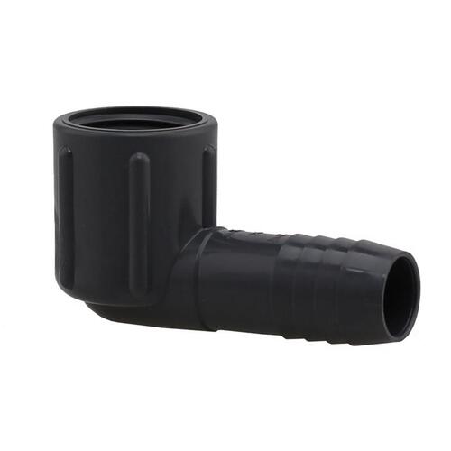 Boshart Industries UPVCFE-07 90 Degree Elbow 3/4" Insert X 3/4" D FPT Polypropylene Black