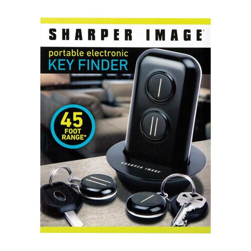 Sharper Image 1020002 Key Finder Metal/Plastic Black/Silver Black/Silver