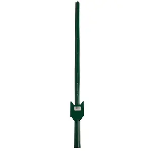 American Posts 4 ft. H 14 Ga. Powder Coated Green Steel U-Post American Posts 4 ft. H 14 Ga. Powder Coated Green Steel U-Post