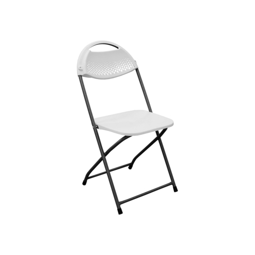 Living Accents CH1740 Folding Chair White Plastic White