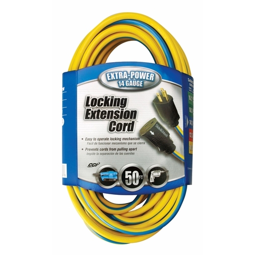 Milspec Industries Locking Extension Cord 50ft (Blue)