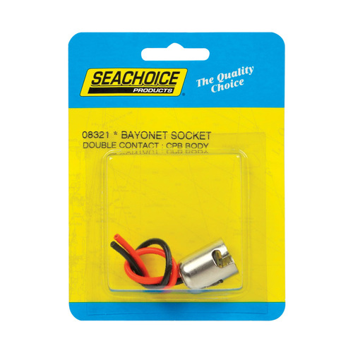 Seachoice 08321 Bayonet Light Socket Chrome Plated Brass