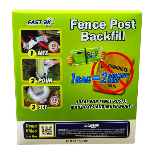 Fast 2K 254-20-S Fence Post Backfill 26 oz Gray Gray