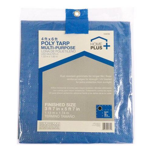 Tarp 4 ft. W X 6 ft. L Light Duty Polyethylene Blue Blue