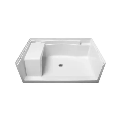 Seated Shower Receptor Accord 76" H X 37" W X 60" L White High -Gloss
