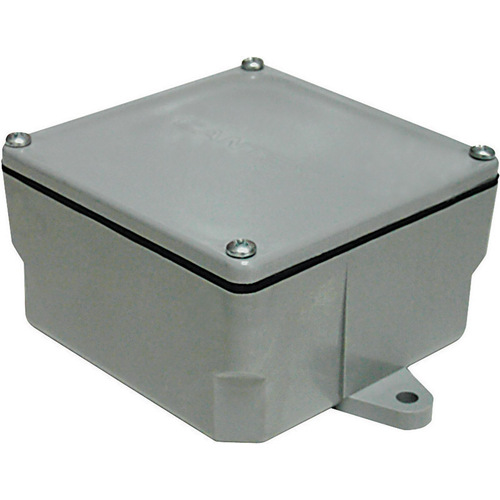 Junction Box New Work Square PVC 1 gang Gray Gray