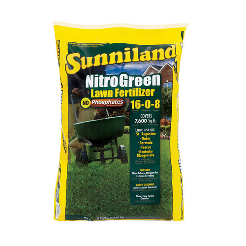 Sunniland 125158 Lawn Fertilizer Nitro Green Spring For All Grasses 7600 sq ft