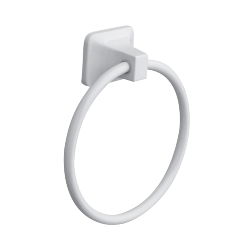 Towel Ring Satin White Die Cast Zinc Satin