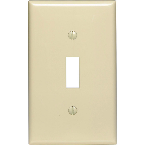 Wall Plate Ivory 1 gang Nylon Toggle Ivory