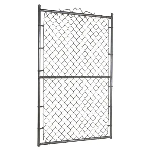 Chain Link Walk Gate 48" L Galvanized Silver Steel Galvanized