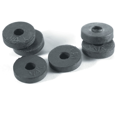 Faucet Washer Flat 1/4" D Neoprene Rubber Black