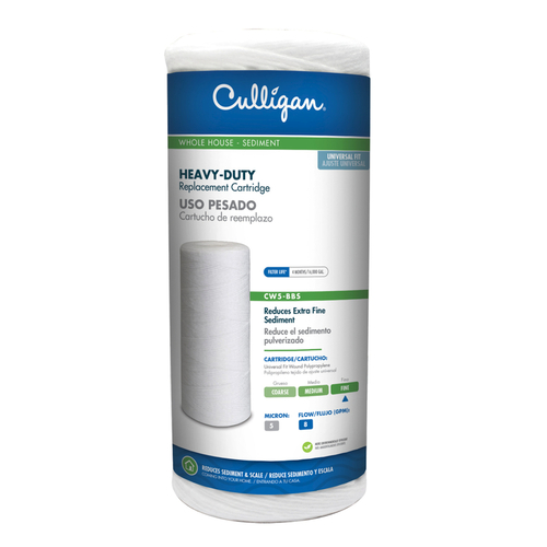 Culligan CW5-BBS Water Filter Cartridge, 5 um Filter, Polypropylene Wound Filter Media