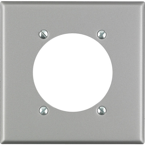 Wall Plate Silver 2 gang Stainless Steel Receptacle Silver