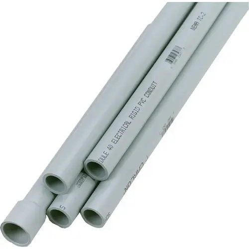Cantex A52BA12U-XCP10 Electrical Conduit 1" D X 10 ft. L PVC For Rigid Gray - pack of 10