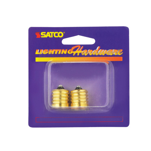 Satco 70215 Socket Reducer Brass Intermediate to Candelabra Base