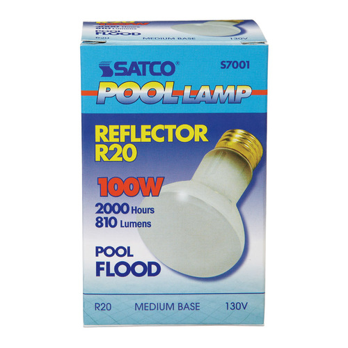 Satco 7001 Incandescent Bulb 100 W R20 Floodlight E26 (Medium) Soft White Frosted