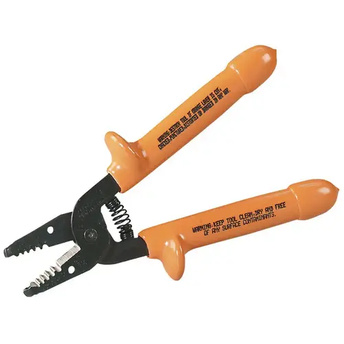 Klein Tools Insulated Wire Stripper And Cutter Black/Orange