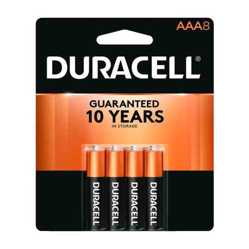 DURACELL 04261 Batteries Coppertop AAA Alkaline 8 pk Carded