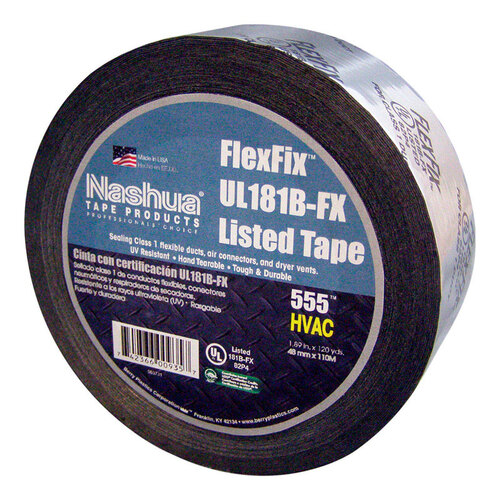 Nashua 1529786 Duct Tape 1.89" W X 120 yd L Black Black