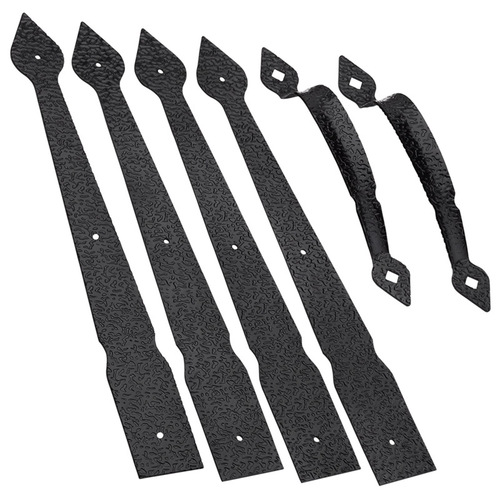 National Hardware N109017XCP2 Gate Hardware Kit 2" L Black Steel