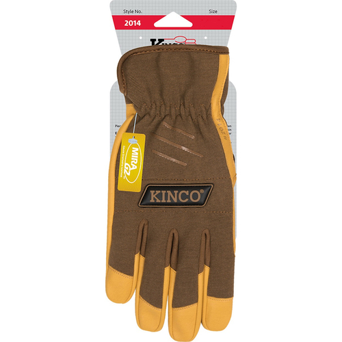 Kinco 2014-M Work Gloves Men's Indoor/Outdoor Brown M Brown
