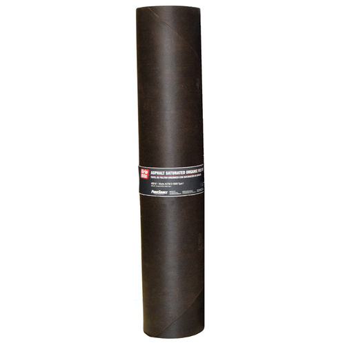 Grip-Rite FLT15D4869 Saturated Organic Felt Paper 3 ft. W X 144 ft. L Asphalt Smooth 15 lb Black Black