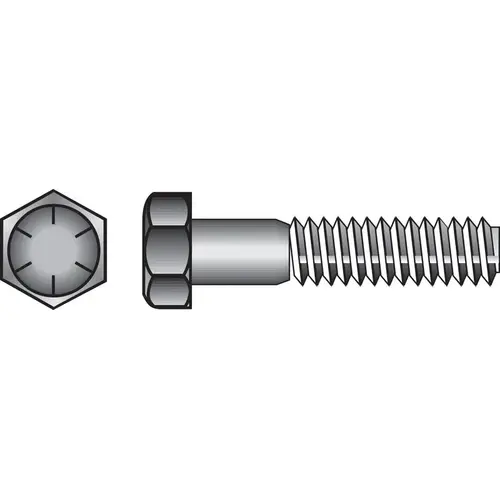 Hex Head Cap Screw 9/16" D X 3-1/2" L Heat Treated Steel Heat Treated