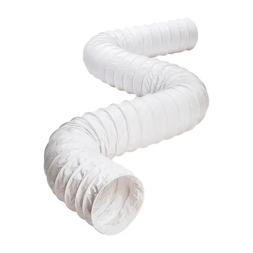 Vent Duct 50 ft. L X 4" D White Vinyl White