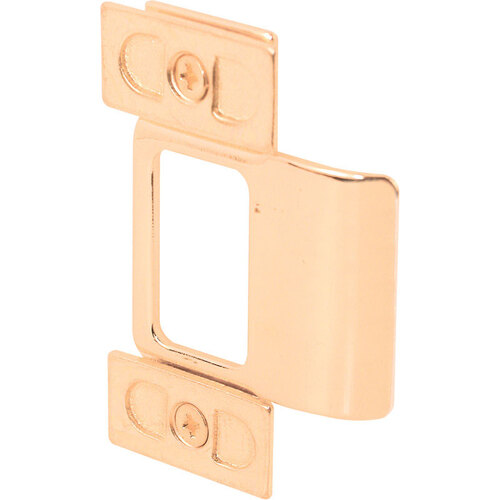 Door Strike, 4-1/4 in W, Steel, Brass