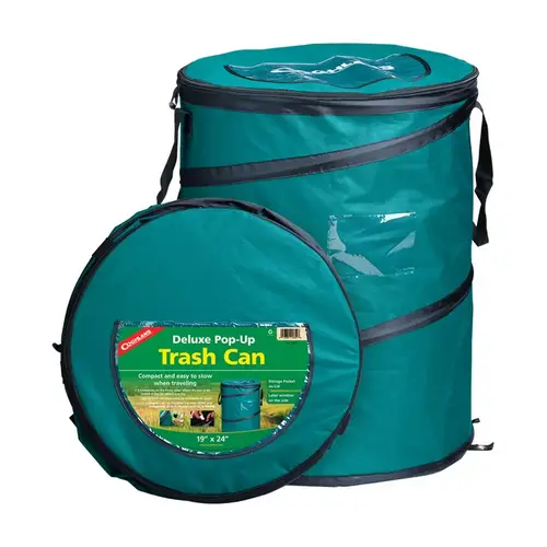 Coghlan's 1819 Trash Can Coghlan's Deluxe Pop-Up Green 24" H X 19" W X 19.000" L Green