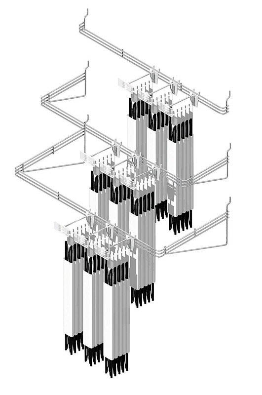 Southern Imperial ROR-36-9 Organizer Rack 1.25" H X 9" W X 36" L Silver Silver