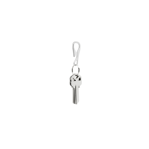 Key Ring Stainless Steel Silver U-Shaped Silver - pack of 6
