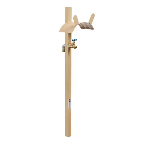 LIBERTY GARDEN 693-2 Hose Hanger with Faucet 150 ft. Beige In Ground Beige