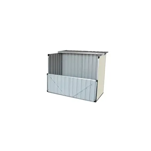 Storage Shed 4 ft. x 3 ft. Metal Horizontal Modern without Floor Kit Gray Cream