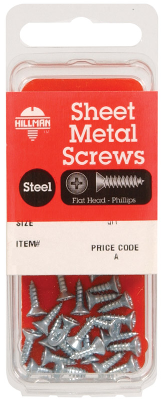 Hillman No. 10 X 1-1/2 In. L Phillips Pan Head Zinc-Plated Steel Sheet Metal Screws 50 Pk 