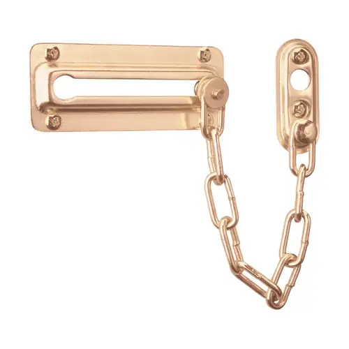 Chain Door Guard 3.43" L Bright Brass Steel Bright Brass