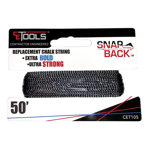 CE Tools CET105 Replacement Chalk String SnapBack Braided 50 ft.