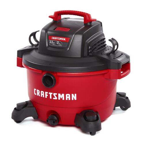 CRAFTSMAN CMXEVBE17594 Wet/Dry Vacuum 12 gal Corded 10.5 amps 120 V 6 ...