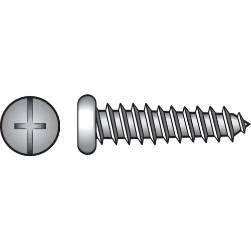 Sheet Metal Screws No. 6 X 1/2" L Phillips/Slotted Pan Head Zinc-Plated