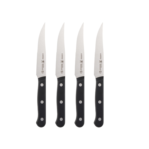 Steak Knife Set 4.5" L Stainless Steel 4 pc Black/Silver