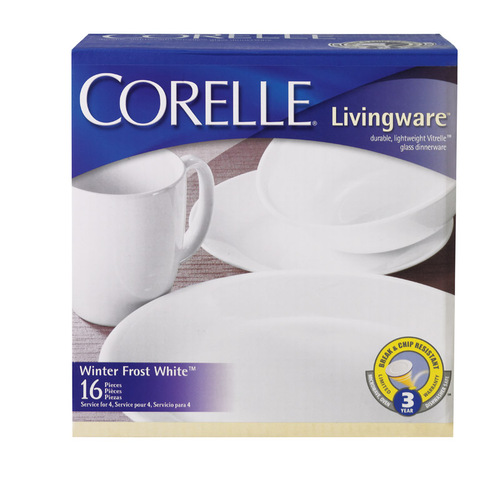 Dinnerware Set, Vitrelle Glass, For: Dishwashers, Pre-Heated Microwave Ovens and Refrigerators - pack of 2